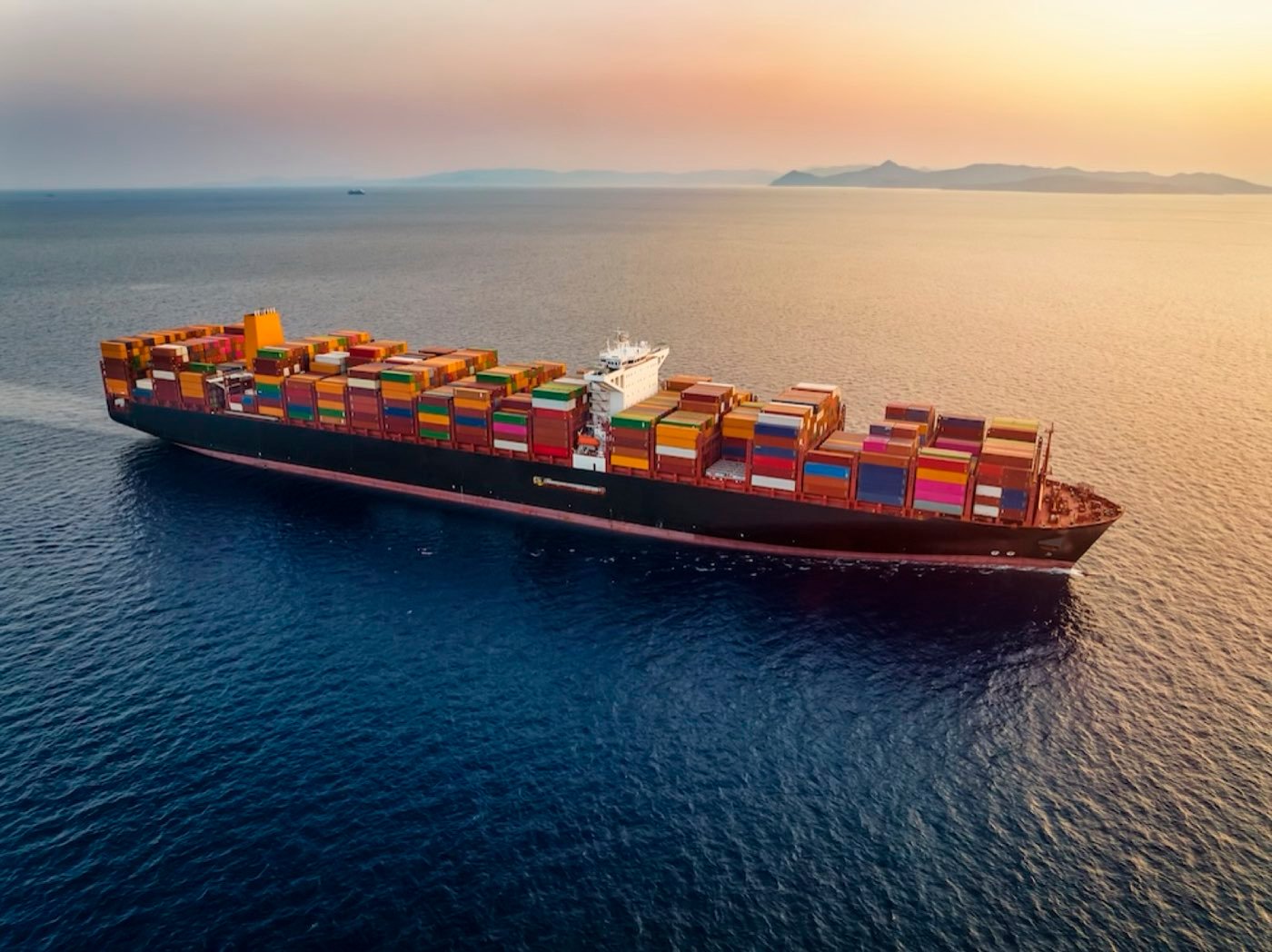 Container vessel carrying commodities traded by Arsh Bangalore General Trading LLC